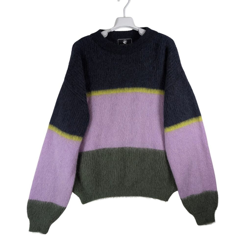 Revolve Cordova Alpaca Mohair Colorblock Fuzzy Knit Sweater Women’s Size Small S